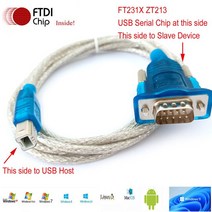 케이블 커넥터 FTDI 마이크로 USB to RS232 Type C 직렬 어댑터 케이블 안드로이드 태블릿 미니 PC ARM SB, 01 USB-B to RS232_01 180cm