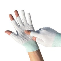 피싱템 논슬립 3컷 낚시장갑 여름 겨울 루어낚시 선상 장갑, 화이트, 10켤레, 1개