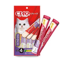 이나바 챠오츄루 고양이 간식 혼합맛 10종콤보, 이나바 차오츄르, 닭+게맛살스틱124 10팩(40개입)