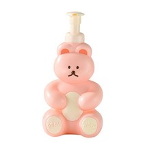 만화 곰 거품 거품 비누 디스펜서 리필 가능한 컨테이너 화장품 병, PK, 1개