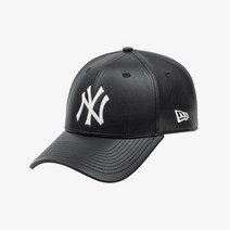 뉴에라 [뉴에라][공용]MLB 아플리케 레더 뉴욕 양키스 볼캡 블랙 (13338530)