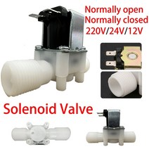솔레노이드 밸브 1 2 3 4 수나사 AC 220V DC 12V 24V 물 제어 컨트롤러 스위치 평상시 닫힘 233543, 1/2 _24V | Normally open, 1개