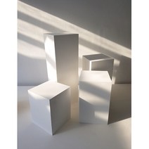 300사이즈 화이트 사각스툴 촬영박스 디스플레이용 전시다이 주문제작가능, 30cm*30cm*50cm