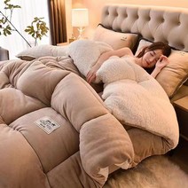 부드럽고 Winter 200x230cm Cashmere Thickened Warm Quilt Home Comforter Double-Sided Fleece Blanket Quee