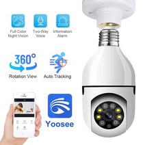 가정용cctv 문앞 현관 업소용 yoosee e27 전구 조명 카메라 1080p 2mp, 2mp 카메라 64g 카드