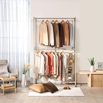 까사마루 [최신컬러추가] 접이식 스타일 3단 행거, 화이트