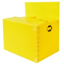 뉴프라테크 이사박스 4호(고급형)-5개묶음 [모서리 필라멘트테이프 부착 박스], 노랑, 5개