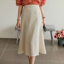 그녀희제 프렌치 머메이드 밴딩 린넨 스커트