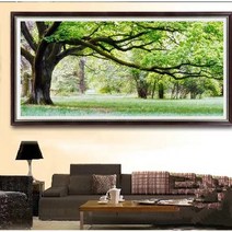 초록초록 수목원 상쾌한 풍경 보석십자수 대형 비즈 전체수 DIY 만들기 세트, 200X80CM