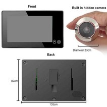 도어벨 비디오 4.3 인치 디지털 엿보는 구멍 도어 뷰어 모니터 1080 p 광각 녹화 카메라 홈 아파트에 대 한 초인종 보안 벨