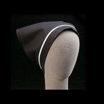 백색 파이핑 삼각 스카프 블랙 모자 주방 식당 업소, 본상품선택