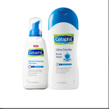 세타필 대용량 바디워시 무향 500ml + 젠틀 포밍 클렌져 236ml, 1세트