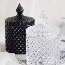 캔들용기 (특대) 불꽃크리스탈 (투명) (500ml), 1개