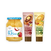 복음자리 45도사과잼350g+앙버터스프레드120g+콘버터스프레드130g