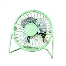 송풍구선풍기 거치대 차량용 자동차 휴대용 데스크탑 팬 USB 금속 핸드, Green
