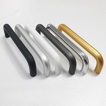 ㄷ자 봉 가구 싱크대 붙박이장 손잡이 블랙 화이트 실버 골드, 로즈골드유광, 14파이 384mm