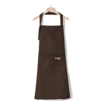 오가닉올 길이조절 목걸이형 생활방수 앞치마 어린이집 네일샵 공방 남녀공용, 길이조절 목걸이형 생활방수 앞치마(커피)