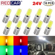 COB 자동차 클리어런스 조명 독서등 웨지 사이드 리버스 램프 트렁크 라이트 T10 W5W LED 전구 194 168 DC 24V 신호등 10 개, 02 green