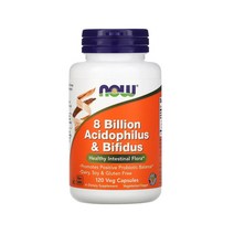 나우푸드 Now Foods 8 Billion Acidophilus & Bifidus 80억 애시도필러스 비피더스 120개입, 1개