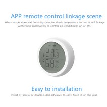 Ewelink-ZigBee 스마트 무선 온도 및 습도 센서 감지기 LED 스크린 디스플레이 홈 오토메이션, 한개옵션0