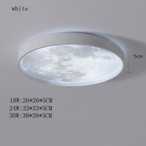 엣지 거실 안방 led 조명 등 led 천장 샹들리에 달 배경 라운드 30w 24w 홈, 하얀, 차가운 흰색