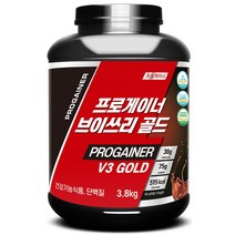 프로게이너 V3 골드 그레인초코 3.8kg 19곡분말 탄수화물 함유 식약처 건강기능식품 단백질보충제, 1통