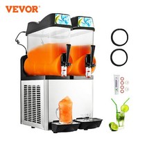 슬러시 메이커 업소용 기계 vevor 2x12l slushy machine 냉동 음료 스무디 더블 디스펜스 탱크 만들기 멋진 주스 아이스크림 상업 음료 가게, 이중 항아리