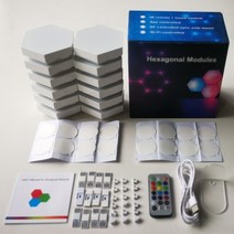 조도 측정기 조도계 센서 모듈 형상 야간 조명 육각형 Led 램프 벽 패널 자폐증 진정 및 감각 보조 룸 장, 03 12 PACK_02 AU