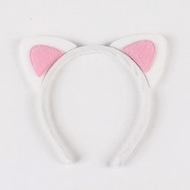 고양이머리띠 동물 장기자랑 응원 반티 재롱잔치, 고양이머리띠(화이트)