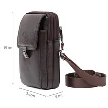 은퇴자 여행 산책용 버클 가죽 작은 남자 크로스백 연구원 방송국 큰