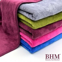 BHM 프리미엄 극세사 타올 업소용 타월 호텔 미용실수건 105g, 올리브