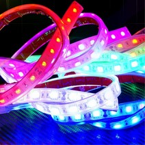 플랙시블 12V 6발 3칩 LED바 레드 10cm 무드등 LEDBAR, 1개, 흰띠 10cm 기본연결발송