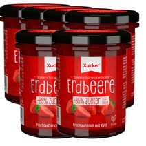 슈카 Xucker Strawberry jam 독일 로우슈가 딸기 스프레드 잼 220g, 6팩