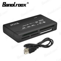 카드리더기 usb sd card Banolroox-올인원 카드 리더기 블랙 USB 2.0 SD 어댑터 TF/CF/, 03 only card reader