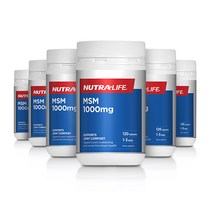 뉴트라라이프 MSM(식이유황) 1000mg 120정X6개, 120정, 6개