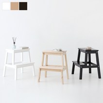 [마켓비] 원목 스텝 스툴 모음 (HAN BEKJE), BEKJE 원목스텝스툴 빈티지블랙 0757.4898