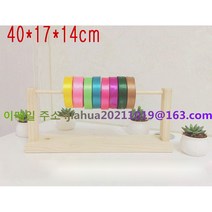 원목 테이프 수납 걸이 감개 선반 장식 꽃집 빵가게 매장 리본 거치대 마스킹 보관 진열대 정리대 정리함, 타입1 + 1개