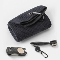 공장 도매 섬유 골프 타월 스포츠 타월 3 피스 파인애플 와플 타월, 블랙, 40*40