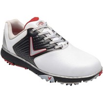 Callaway 남자 남성용 M574 Chev Mulligan S 골프화, 44.5, White, White, White