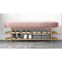 북유럽 현관의자 신발장 의자 벤치 슈즈스툴, 100CM 핑크