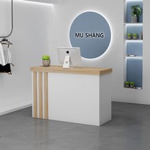 안내데스크 인포메이션 모던 화이트 우드 카운터 테이블 미용실 식당 카페 매장 계산대 데스크 다양한 사이즈 가능, 라이트 우드+화이트/플랫폼