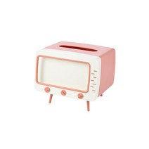 스마트폰 거치대 TV 휴지 케이스, 핑크, 1개