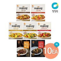 청정원 3분 카레여왕/짜장 7종 10개 골라담기, 3분 마늘양파 5개+토마토치킨 5개