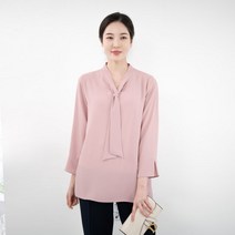 엄마옷 모슬린 베이직 타이 블라우스 BL202114마담 미시옷 50대 중년여성의류 60대 엄마옷 빅사이즈 할머니옷 여성옷