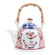 플라워 도자기 주전자 550ml 티포트 사케 술주전자