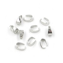 후야몰/목걸이줄 팬던트 연결 고리 은색-1팩10개 만들기 재료/퀼트 프랑스자수, 팬던트 고리-은색 1팩-10개-소
