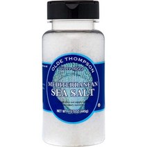 Olde Thompson 지중해 백해 소금 크리스탈 15온스(3개 팩) - 거칠게 갈고 비요오드화 소금 분쇄기 리필에 적합 미국에서 포장, Mediterranean Sea Salt - 15.7o