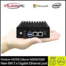 산업용 컴퓨터 PC x86 소프트 라우팅 셀러론 n3050n3160n3700 미니 6w 저전력 팬리스 포켓 에너지 절약 마이크로, 셀러론 n3050, 에게, 8기가 램 32기가 SSD