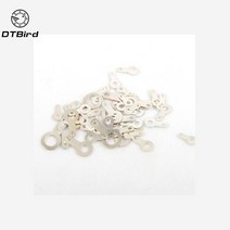 100 pcs M2.2 M6.2 은도금 구리 단일 헤드 납땜 터미널 원형 용접 와셔