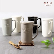 마시 멀티 티머그 세트 도자기 머그컵, 초코브라운, 1개